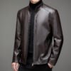 Jaqueta de Couro Masculina Jaqueta de Couro Masculina
