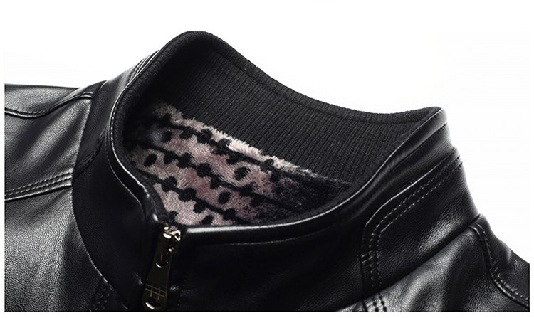 Jaqueta de couro masculina Jaqueta de couro masculina