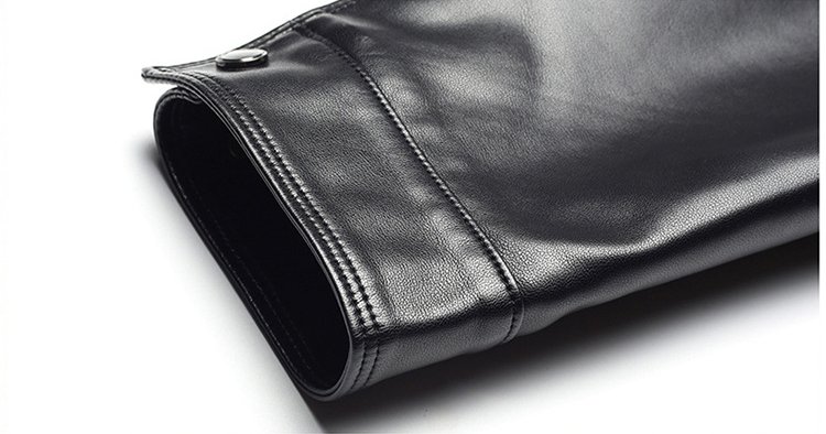 Jaqueta de couro masculina Jaqueta de couro masculina