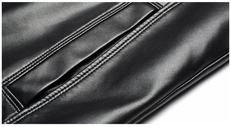 Jaqueta de couro masculina Jaqueta de couro masculina